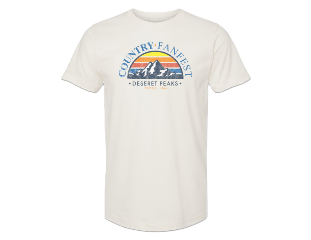 Deseret Peaks T-Shirt (Sunset) White