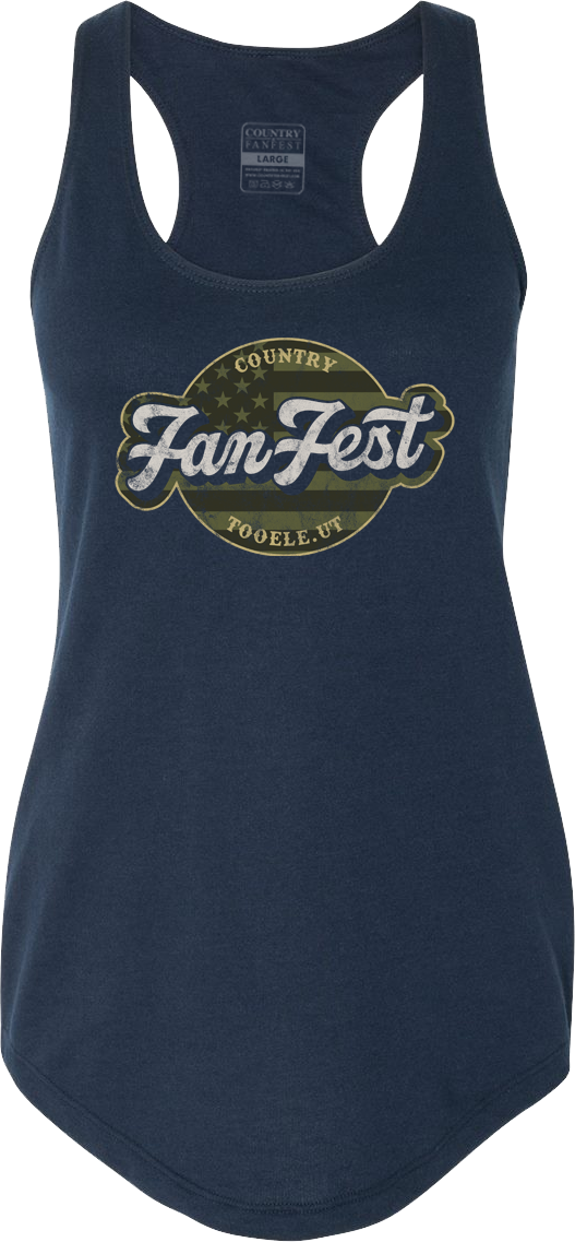 Retro Badge Tank Navy