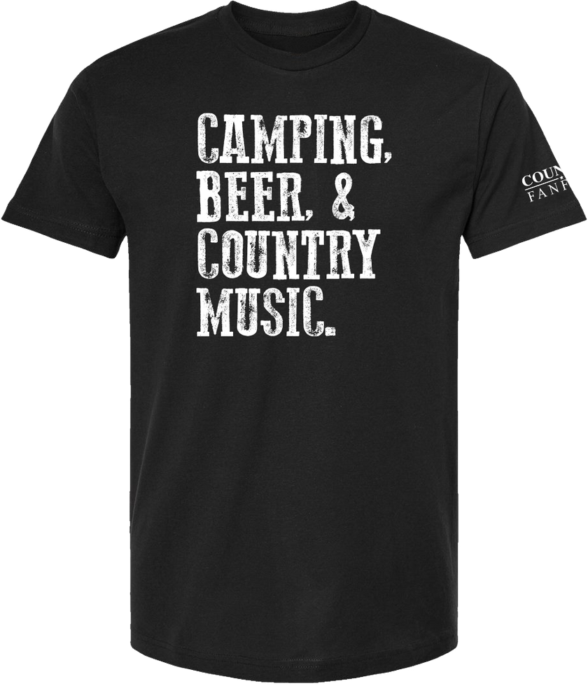 Camping Beer Country Music Tee